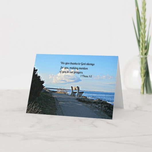 1 Thessaloniker 1:2 Dankeskarte (Vorderseite)