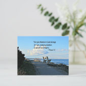 1 Thessaloniker 1:2 Postkarte (Stehend Vorderseite)