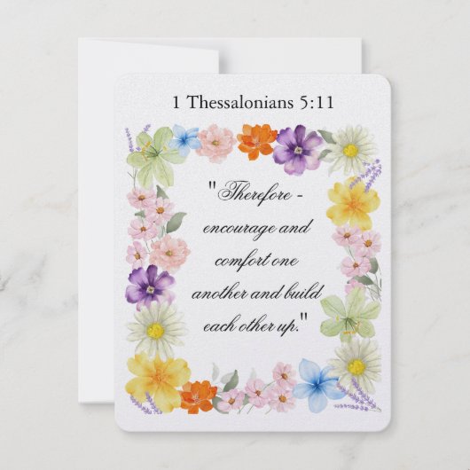 1 Thessaloniker 5:11 Feiertagskarte (Vorderseite)