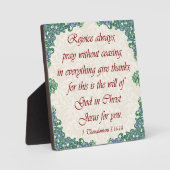 1 Thessaloniker 5:16-18 Fotoplatte (Vorderseite)