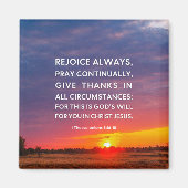 1 Thessaloniker 5:16-18 freuen sich immer Magnet (Vorne)