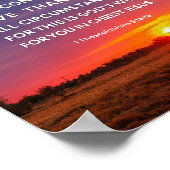 1 Thessaloniker 5:16-18 freuen sich immer Poster (Ecke)