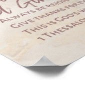 1 Thessaloniker 5:16-18 | Poster (Ecke)