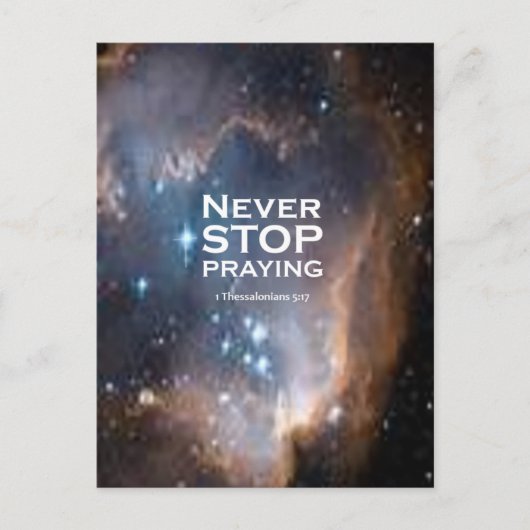 1 Thessaloniker 5:17 Postkarte (Vorderseite)