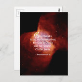 1 Thessaloniker 5:18 Postkarte (Vorne/Hinten)