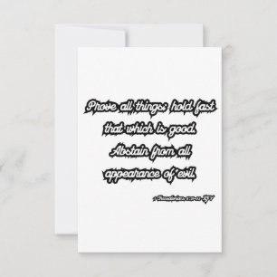 1 Thessaloniker 5:21-22 KJV Bibelgrüße Karte