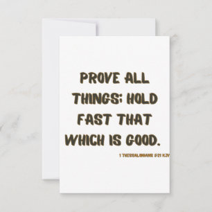 1 Thessaloniker 5:21 KJV Bibelverse Flachgrüße Karte