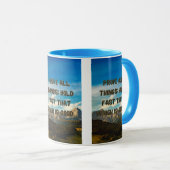 1 Thessaloniker 5:21 KJV Bibelverse Pic Two-Tone Tasse (VorderseiteRechts)