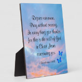 1 Thessaloniki 5:16-18 Plaque Fotoplatte (Seite)