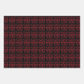 1 Thru Ten Typography In Red On Black Pattern Geschenkpapier Set (Vorderseite 2)