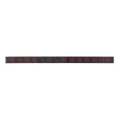 1 Thru Ten Typography In Red On Black Pattern Satinband (Vorderseite)