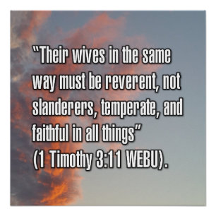 1 Timotheus 3:11 WEBU Poster