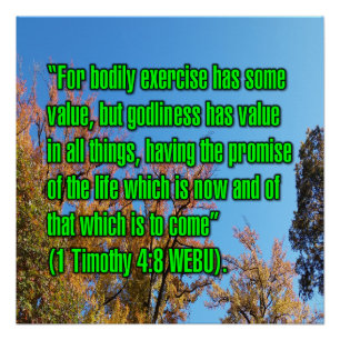1 Timotheus 4:8 WEBU Poster