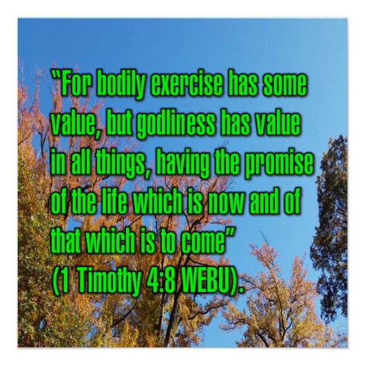 1 Timotheus 4:8 WEBU Poster (Vorderseite)