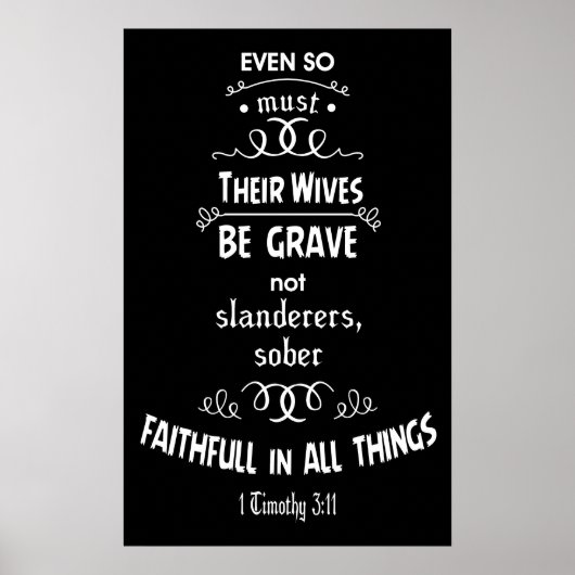 1 Timothy 3:11 Poster (Vorne)