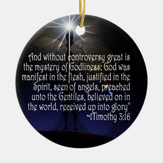 1 TIMOTHY 3:16 SCRIPTURE ORNAMENT JESUS (Vorne)