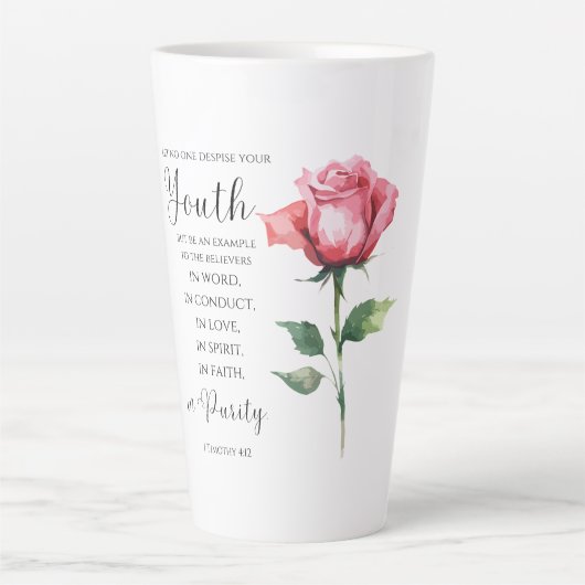 1 Timothy 4:12 - Blume Jugendbibelverse Milchtasse (Vorderseite)