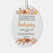 1 Timothy 4:4-5 Erntedank Schrift Fall Keramik Ornament (Rechts)