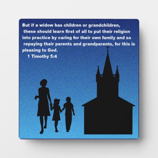 1 Timothy 5:4 Fotoplatte (Vorderseite)