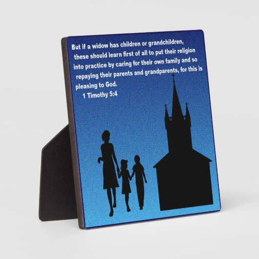 1 Timothy 5:4 Fotoplatte (Vorderseite)
