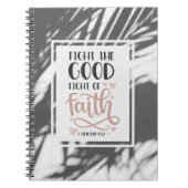 1 Timothy 6:12 Kampf um den guten Kampf des Glaube Notizblock (Vorderseite)