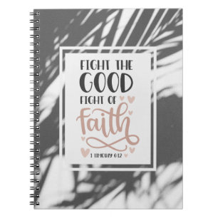 1 Timothy 6:12 Kampf um den guten Kampf des Glaube Notizblock