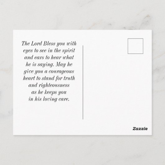 1 Timothy 6:12 Kampf um den guten Kampf des Glaube Postkarte (Rückseite)