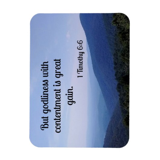 1 Timothy 6:6 Magnet (Vertikal)
