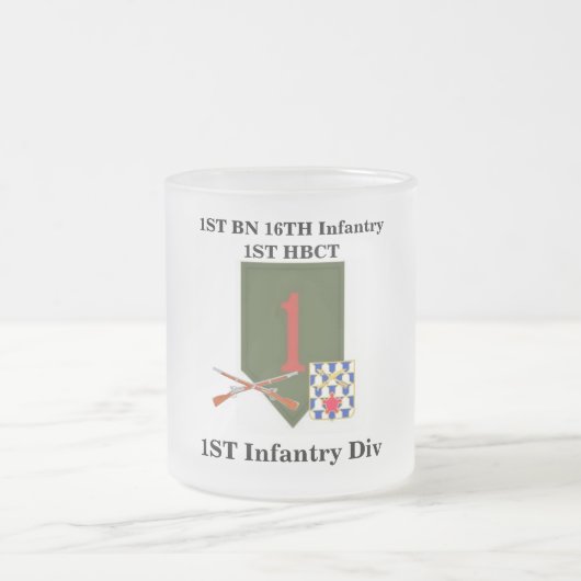 1. Tunnel-bohrwagenTasse Bn16. Inf 1. HBCT 1. Inf Mattglastasse (Mittel)