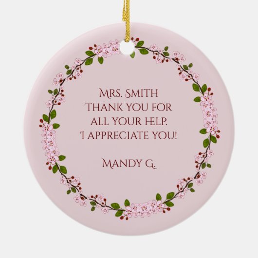 #1 Unterrichtsassistent Keramik Ornament (Hinten)