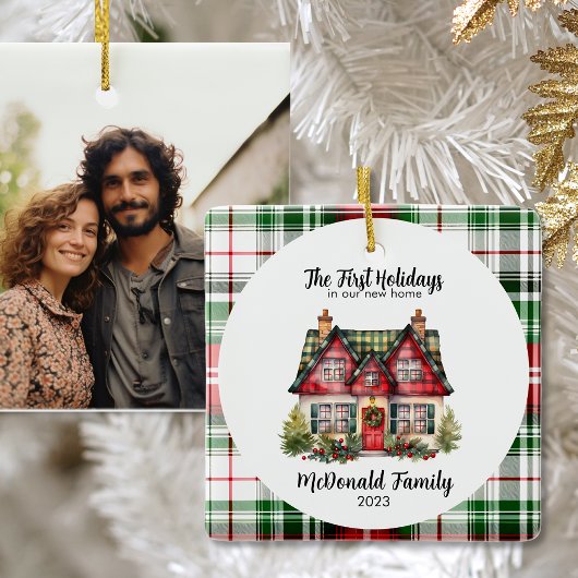 1. Urlaub in New Zuhause Housewarming Hütte Chic Keramikornament