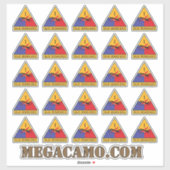 1. US-Rüstungsabteilung - Alte Seiten - Patch x25 Aufkleber (Blatt)