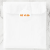 1 USD RUNDER AUFKLEBER (Tasche)