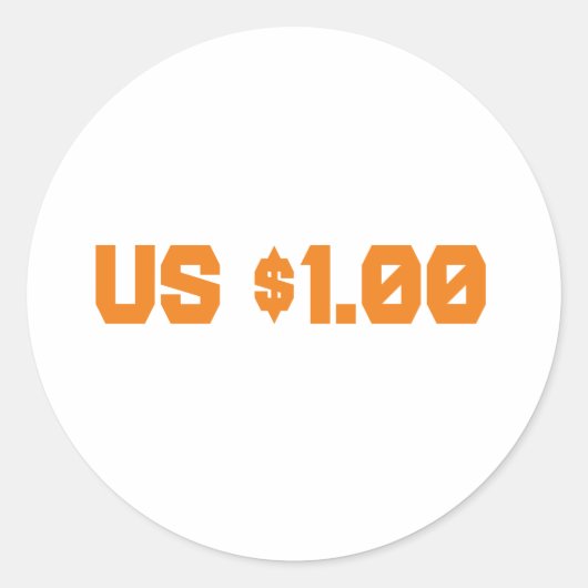 1 USD RUNDER AUFKLEBER (Vorderseite)
