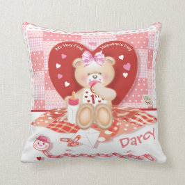1. Valentinstag Baby Girl Kissen