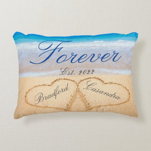 1. Valentinstag / Jahr, Jubiläum Dekokissen (Vorderseite)