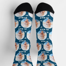 1 Vater Baby oder Child Foto Vatertag Socken