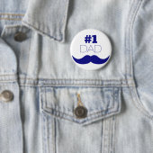 1. Vater Blue Mustache - Nummer 1 Button (Beispiel)