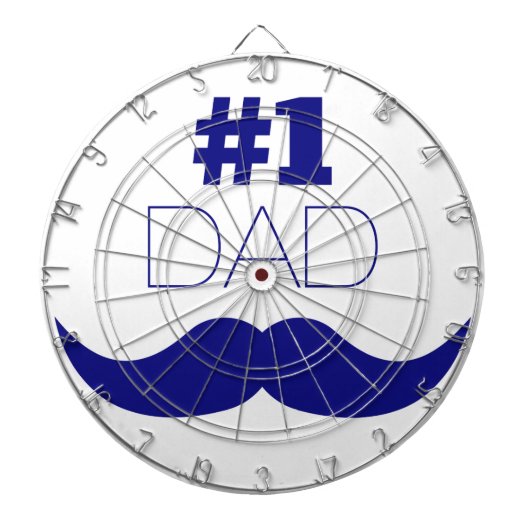 1. Vater Blue Mustache - Nummer 1 Dartscheibe (vorne)