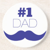 1. Vater Blue Mustache - Nummer 1 Getränkeuntersetzer (Vorne)