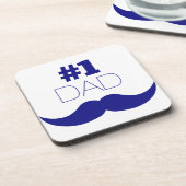 1. Vater Blue Mustache - Nummer 1 Getränkeuntersetzer (Linke Seite)
