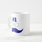 1. Vater Blue Mustache - Nummer 1 Kaffeetasse (Vorderseite Links)