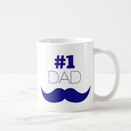 1. Vater Blue Mustache - Nummer 1 Kaffeetasse (Rechts)