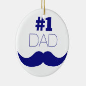 1. Vater Blue Mustache - Nummer 1 Keramik Ornament (Rechts)