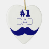 1. Vater Blue Mustache - Nummer 1 Keramikornament (Rechts)