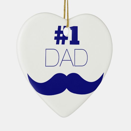 1. Vater Blue Mustache - Nummer 1 Keramikornament (Rechts)