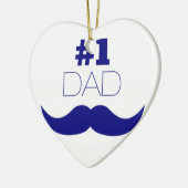 1. Vater Blue Mustache - Nummer 1 Keramikornament (Links)