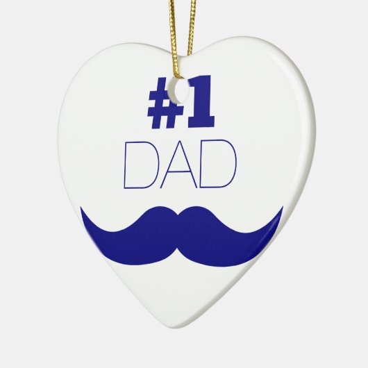 1. Vater Blue Mustache - Nummer 1 Keramikornament (Links)