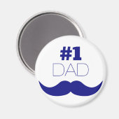 1. Vater Blue Mustache - Nummer 1 Magnet (Vorderseite/Rückseite)