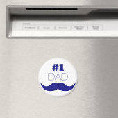 1. Vater Blue Mustache - Nummer 1 Magnet (In Situ (Geschirrspüler))